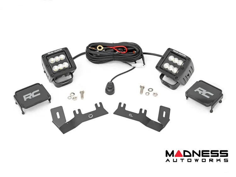Chevrolet Silverado 1500 Lighting Upgrade - Ditch Light LED Mount w/ Black Series Flood Light Beam
